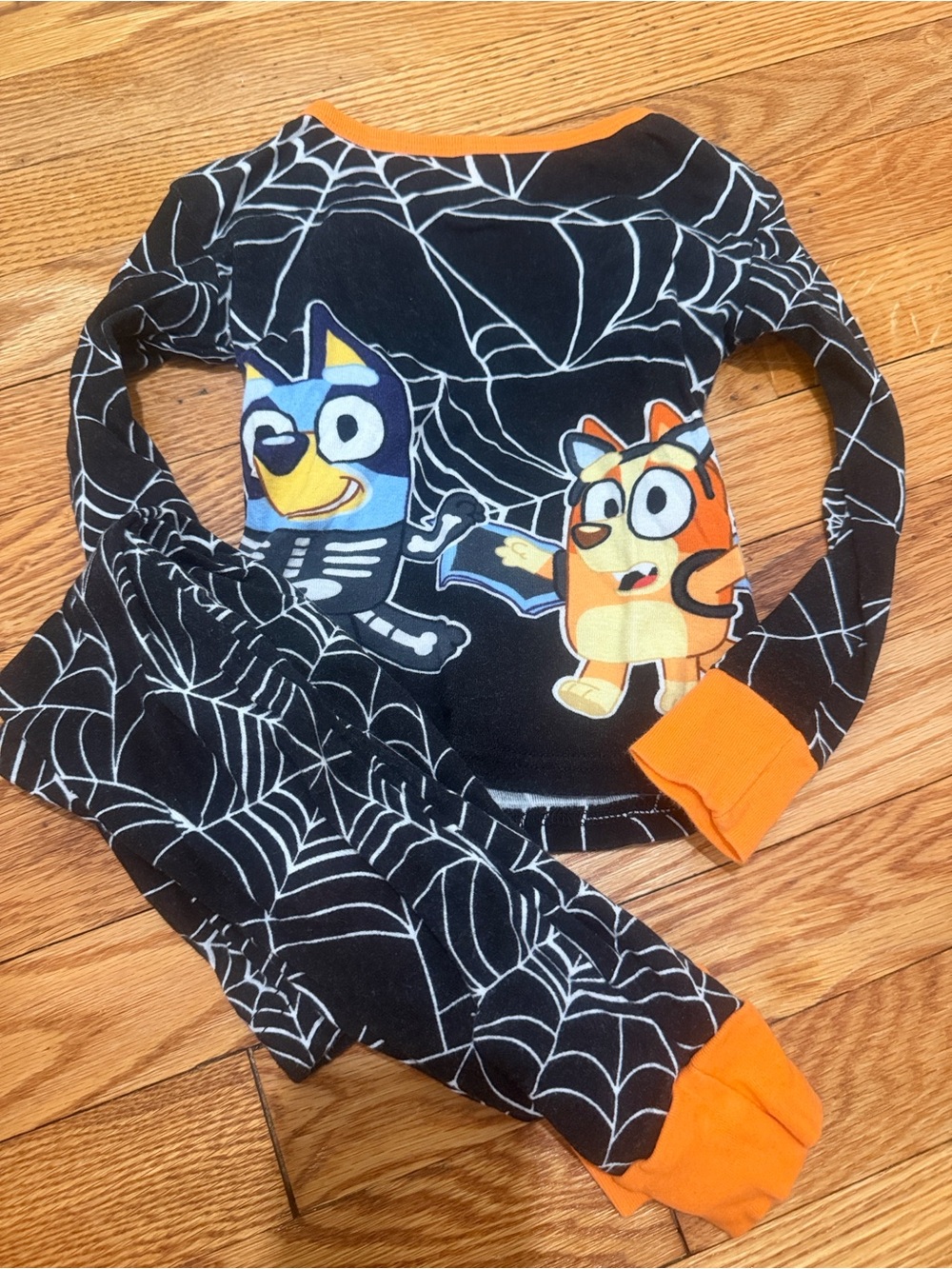 Bluey Toddler Halloween Spider Web Pajamas 4T